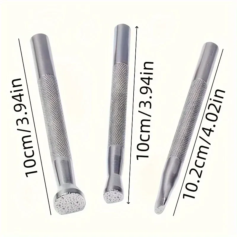 3 tampons de gravure pour texture de fond cuir