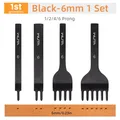 4 pièces ciseaux diamant 3 à 6 mm pour maroquinerie – Couleur 1st Black 6mm 1 Set