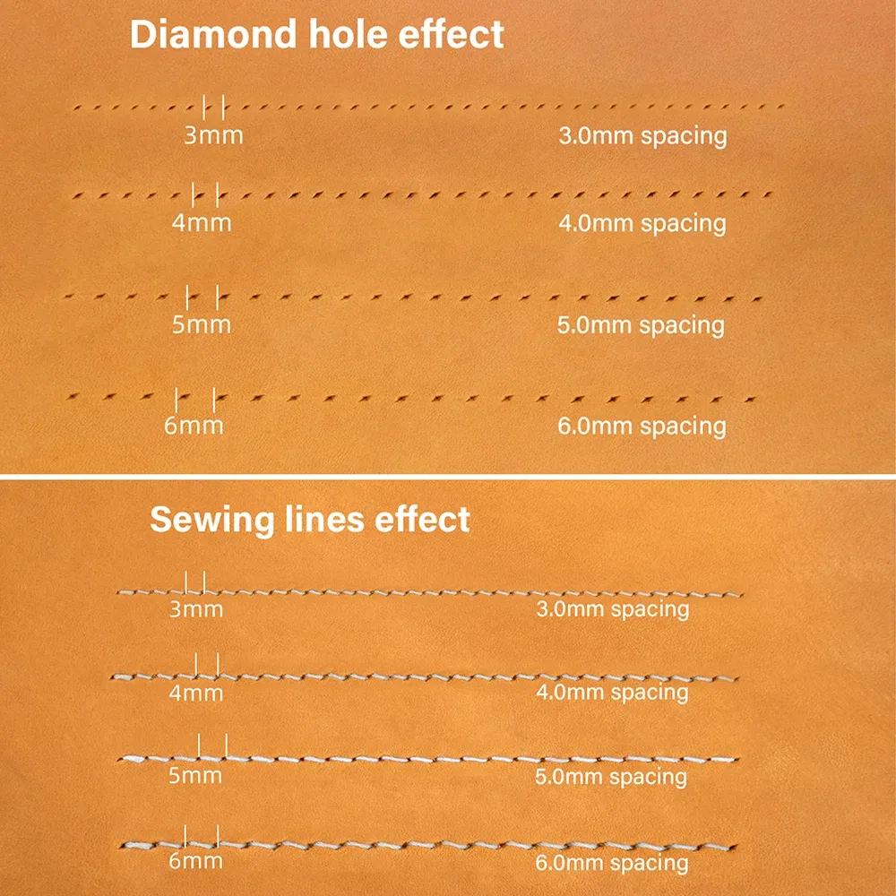 4 pièces ciseaux diamant 3 à 6 mm pour maroquinerie