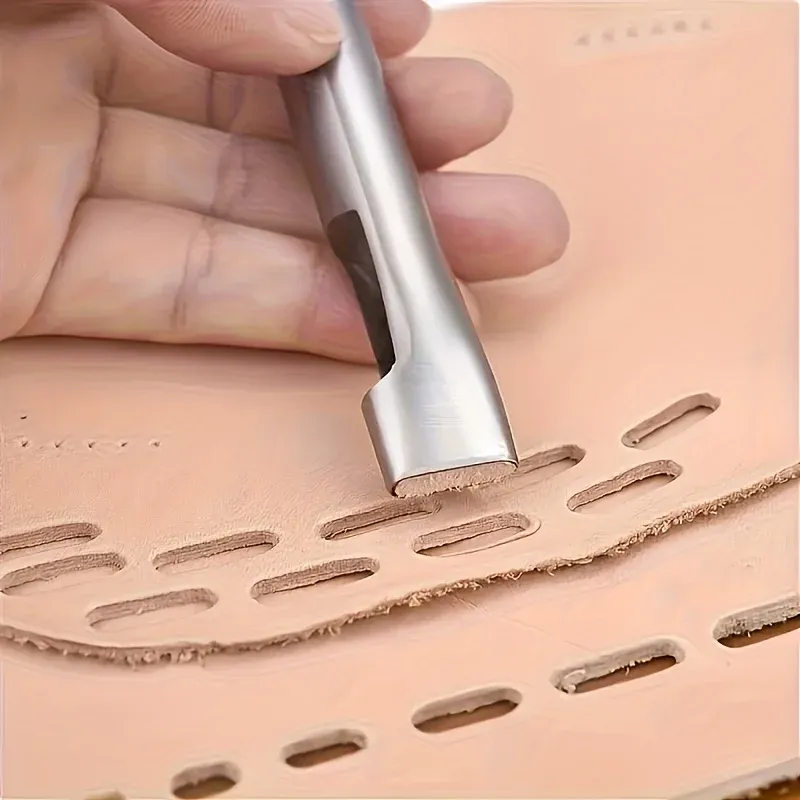 5 perforateurs ovales en acier pour cuir