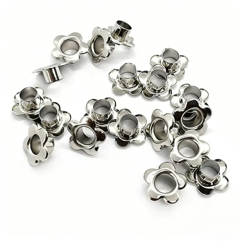 50 œillets floraux fer pour réparation cuir