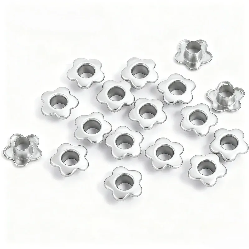 50 œillets floraux fer pour réparation cuir
