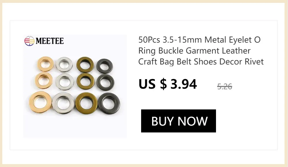 50 œillets métal 3,5 à 10 mm pour maroquinerie