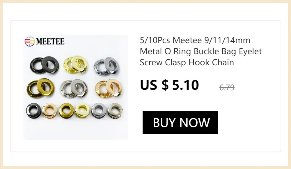 50 œillets métal 3,5 à 10 mm pour maroquinerie