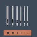 6 perforateurs ronds creux en acier pour cuir – 1