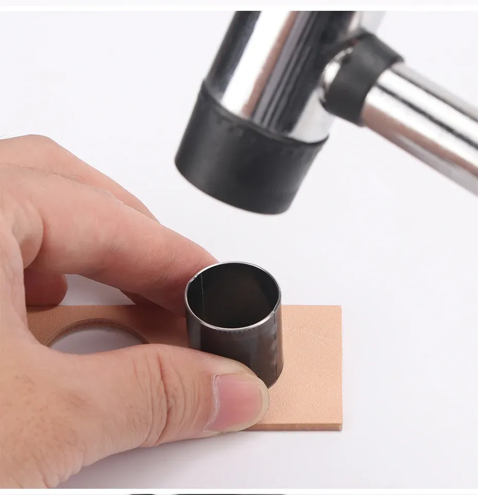 7 matrices découpe cuir rond pour artisanat
