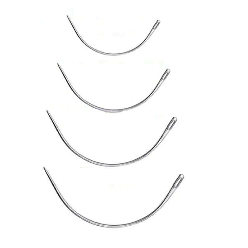 Aiguilles couture cuir courbées 4 pièces pour réparation