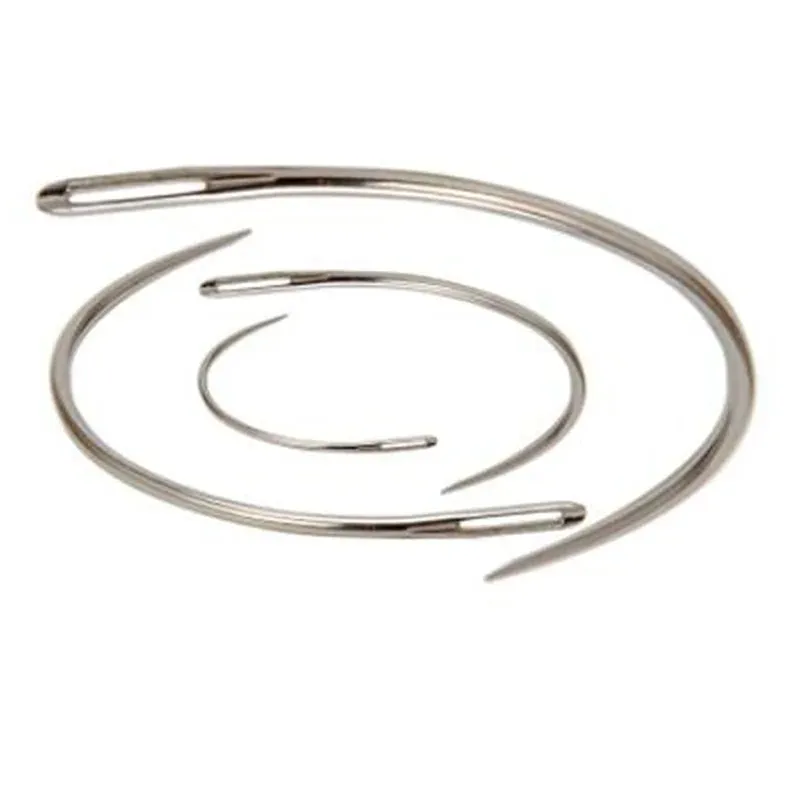 Aiguilles couture cuir courbées 4 pièces pour réparation