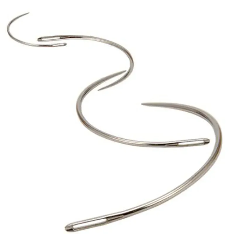 Aiguilles couture cuir courbées 4 pièces pour réparation