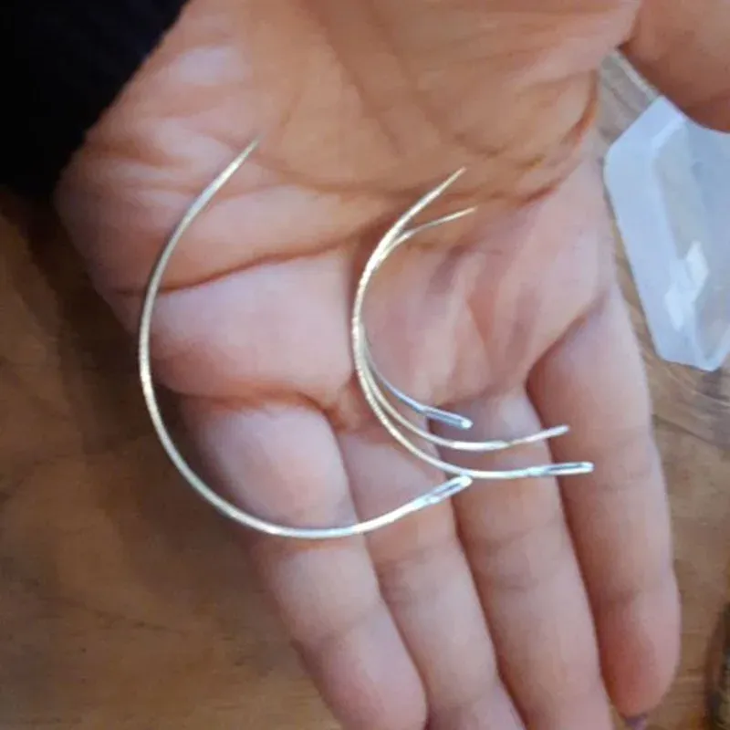 Aiguilles couture cuir courbées 4 pièces pour réparation