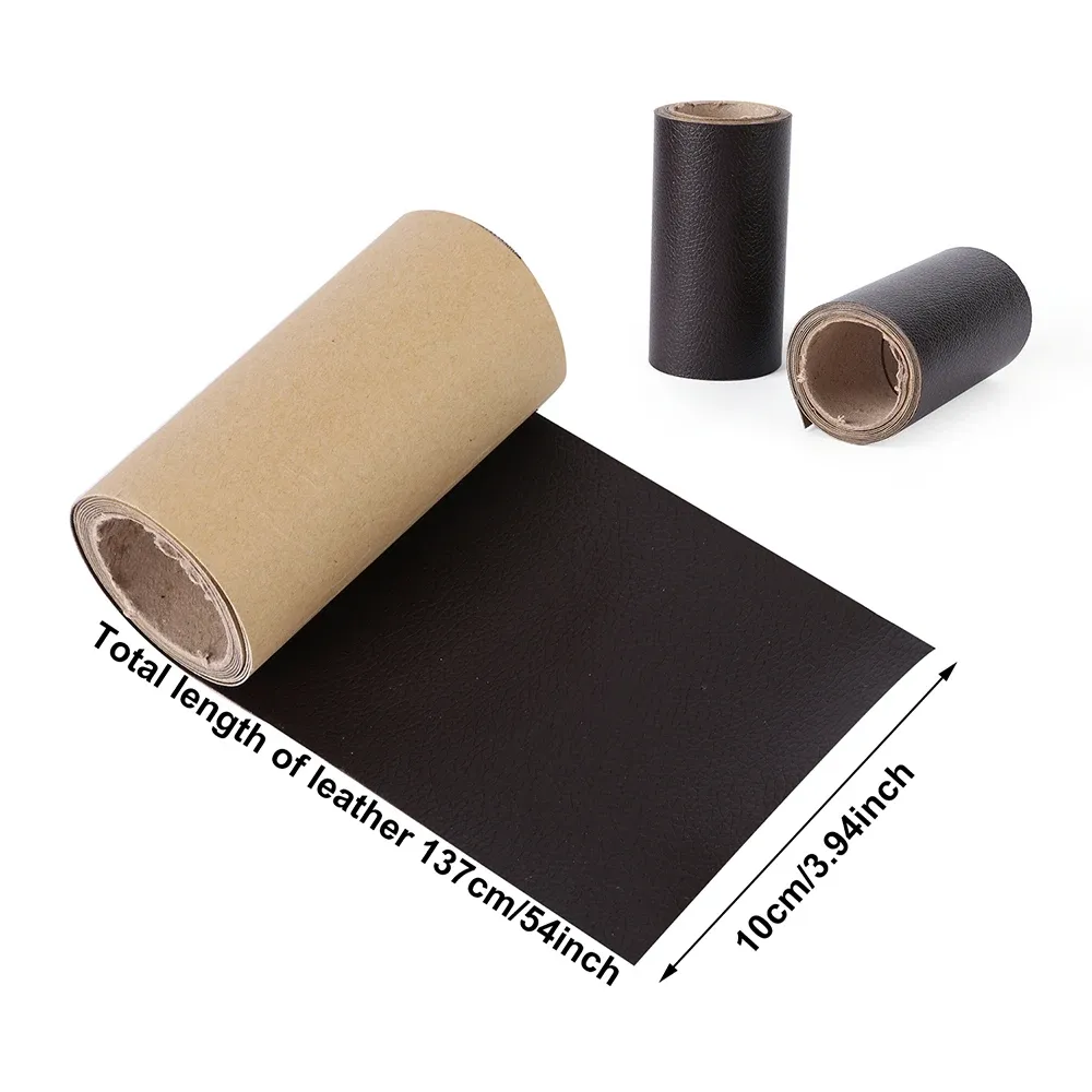 Bande cuir PU adhésive 137 x 10 cm pour réparation