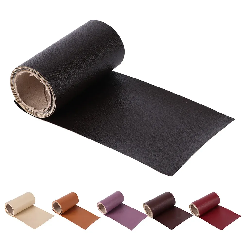 Bande cuir PU adhésive 137 x 10 cm pour réparation