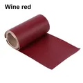 Bande cuir PU adhésive 137 x 10 cm pour réparation – Couleur wine red