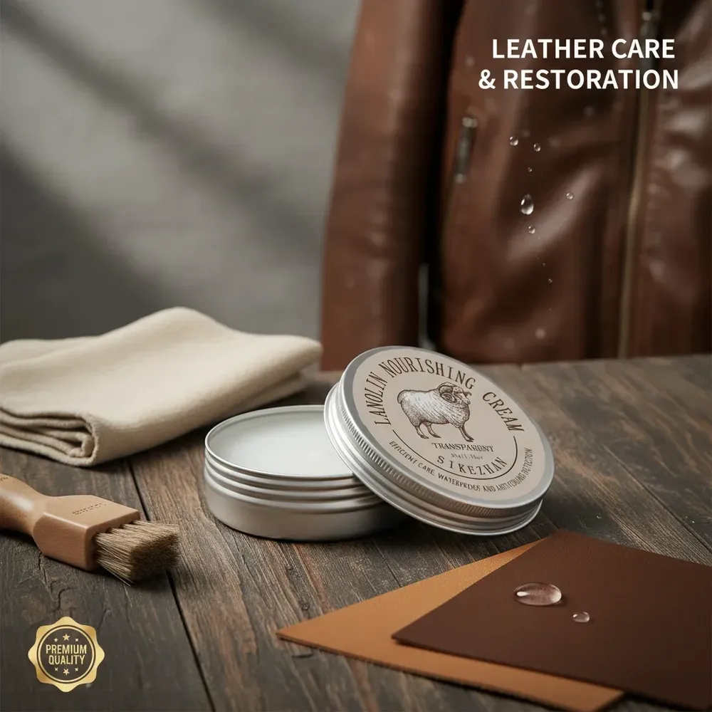 Baume entretien cuir 50 à 100 g lanoline pour vestes et manteaux