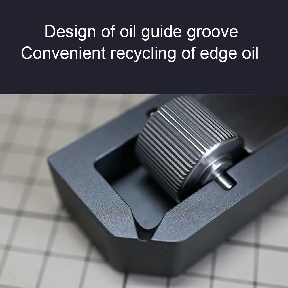 Boîte teinture bord cuir rouleau engrenage épaisseur réglable