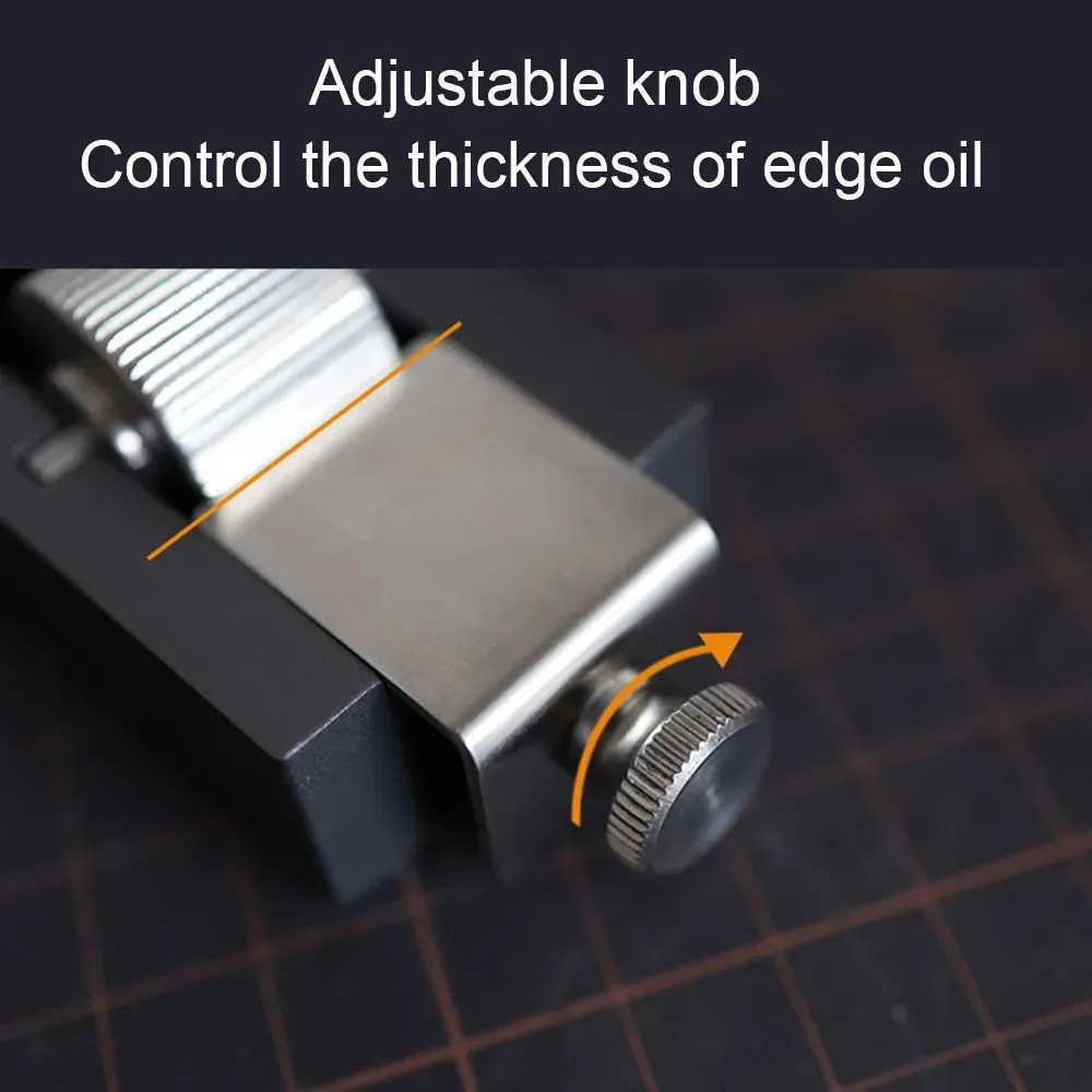 Boîte teinture bord cuir rouleau engrenage épaisseur réglable