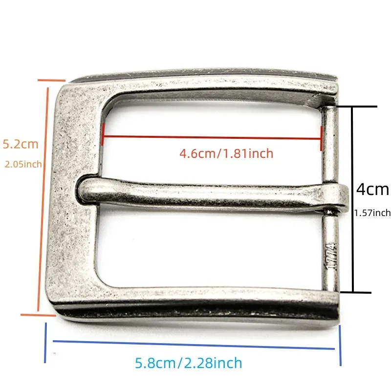 Boucle ceinture alliage 40 mm argent antique ardillon