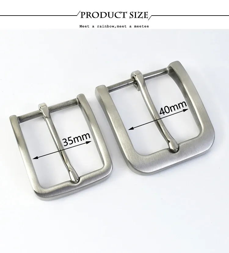 Boucle ceinture inox 35 à 40 mm finition miroir ou brossée