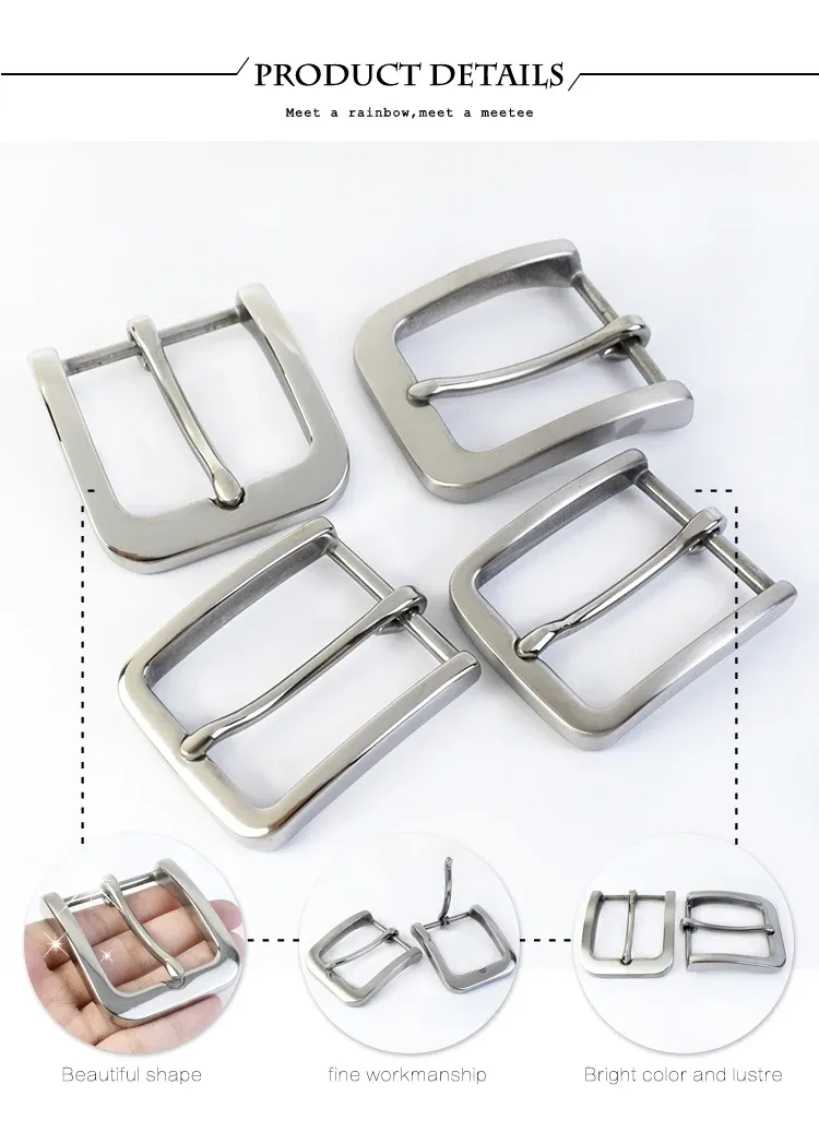 Boucle ceinture inox 35 à 40 mm finition miroir ou brossée