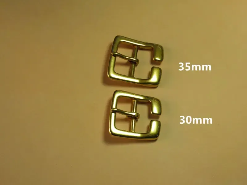 Boucle ceinture laiton 30 à 35 mm barre centrale