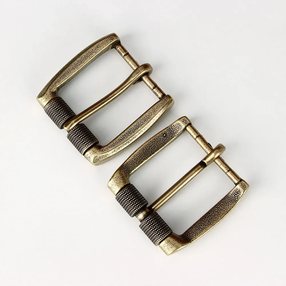 Boucle ceinture laiton 40 mm ardillon rouleau vintage