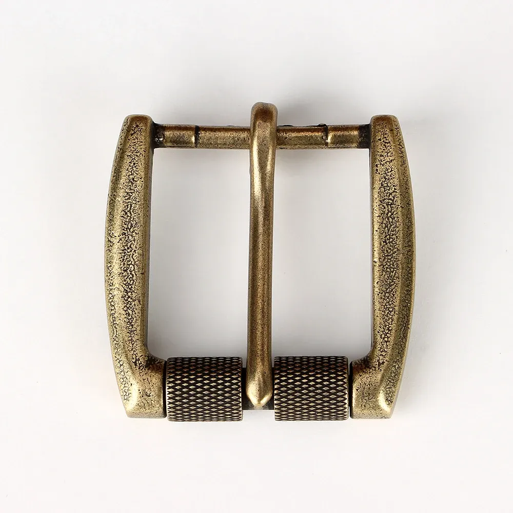Boucle ceinture laiton 40 mm ardillon rouleau vintage