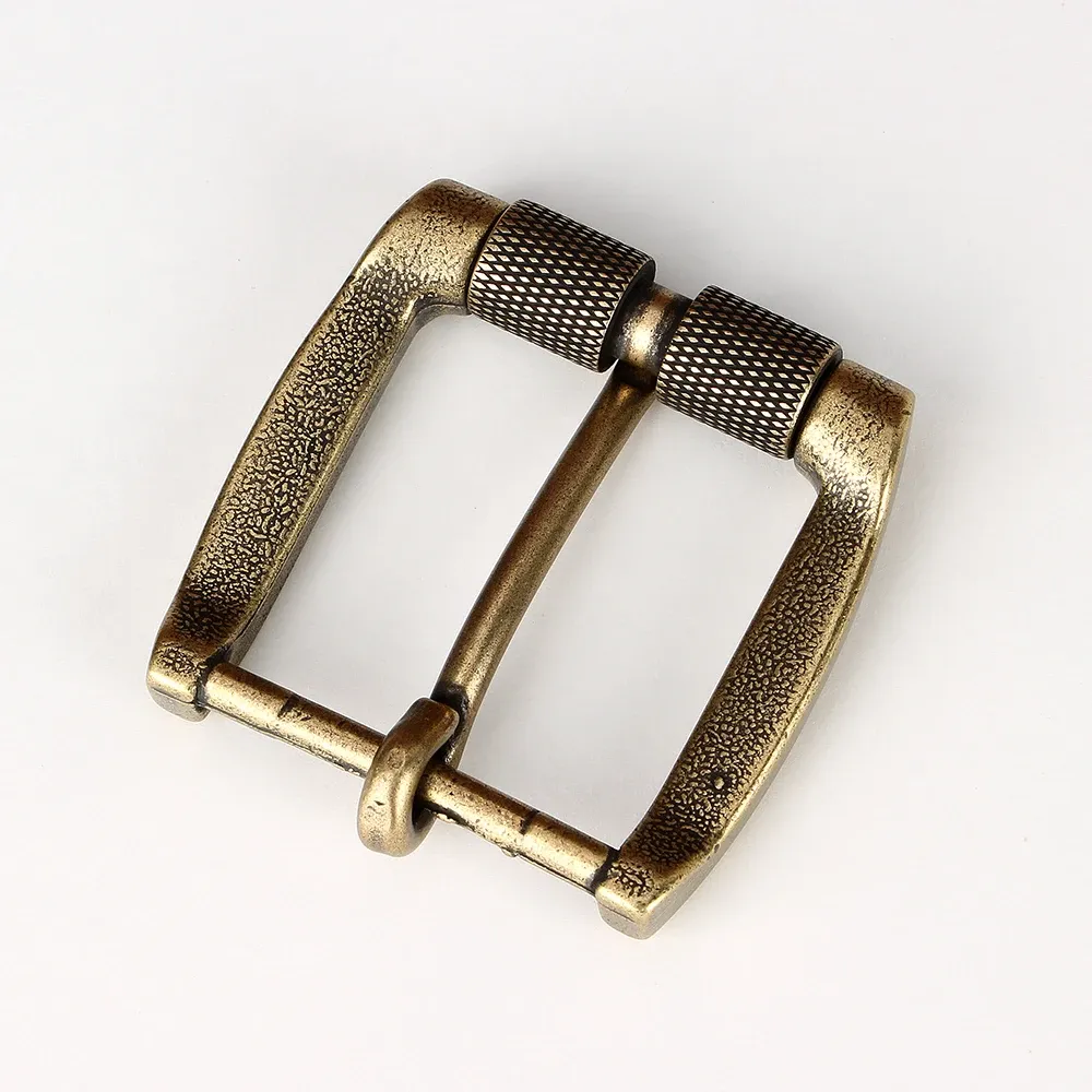 Boucle ceinture laiton 40 mm ardillon rouleau vintage
