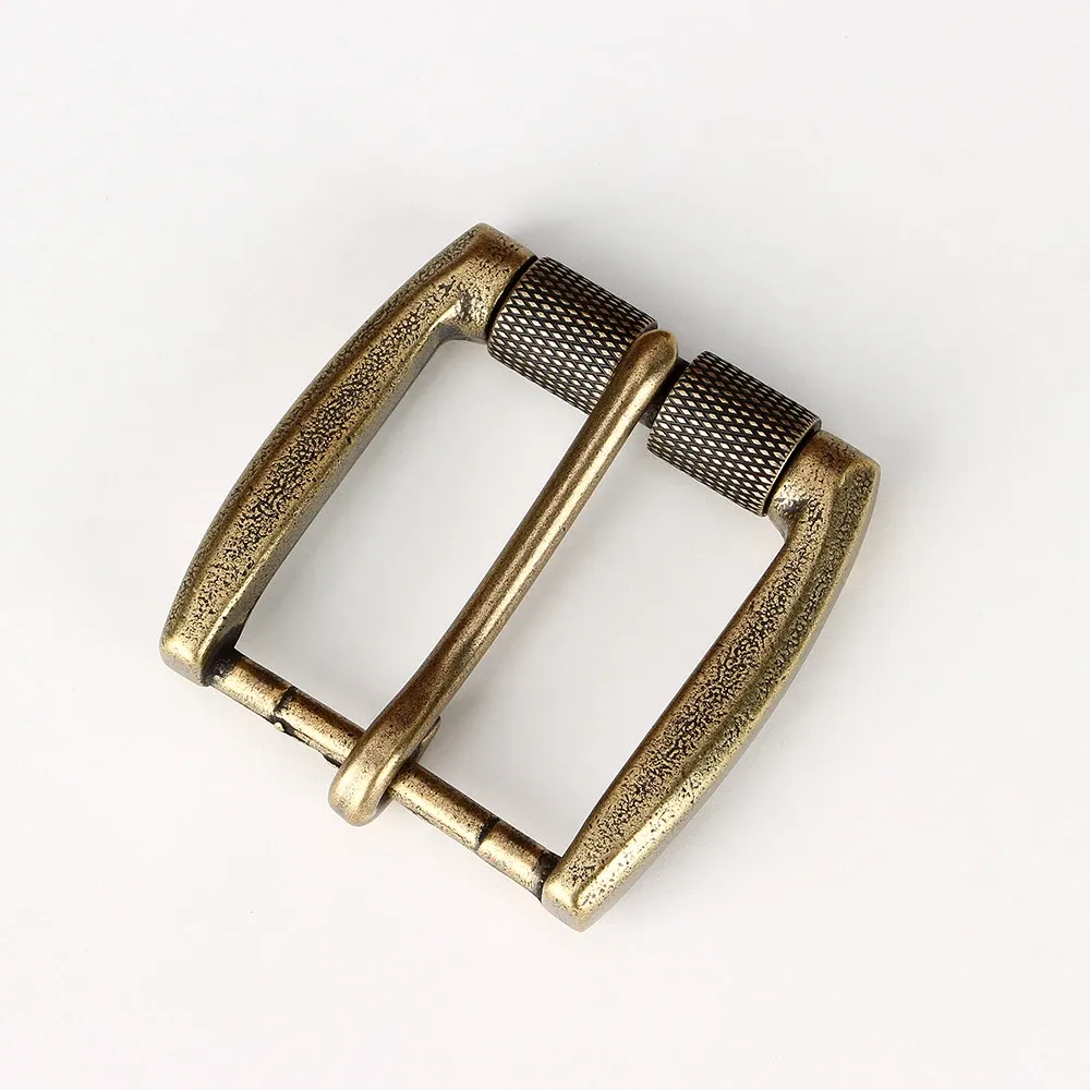 Boucle ceinture laiton 40 mm ardillon rouleau vintage