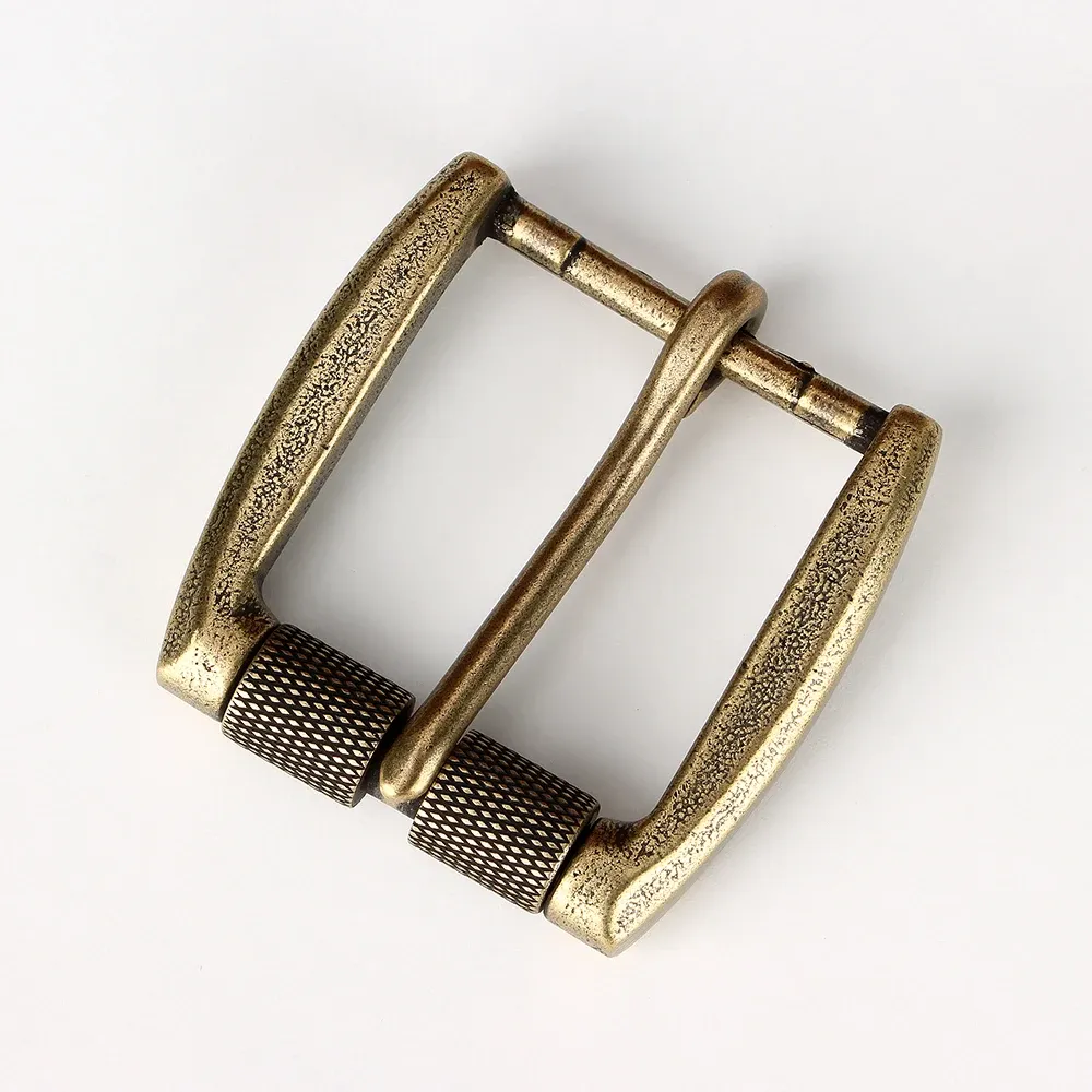 Boucle ceinture laiton 40 mm ardillon rouleau vintage