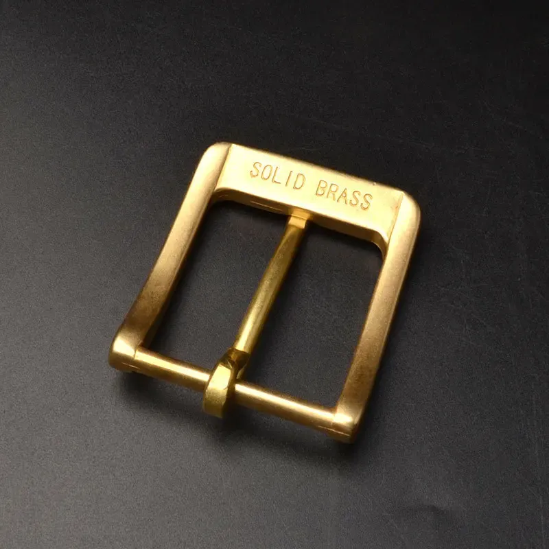 Boucle ceinture laiton 40 mm ardillon sculpté pur