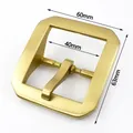 Boucle ceinture laiton 40 mm ardillon simple double – Couleur Laiton antique (C)