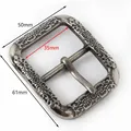 Boucle ceinture laiton argent 20 à 40 mm ardillon vintage – Couleur YK056-Silver-35mm
