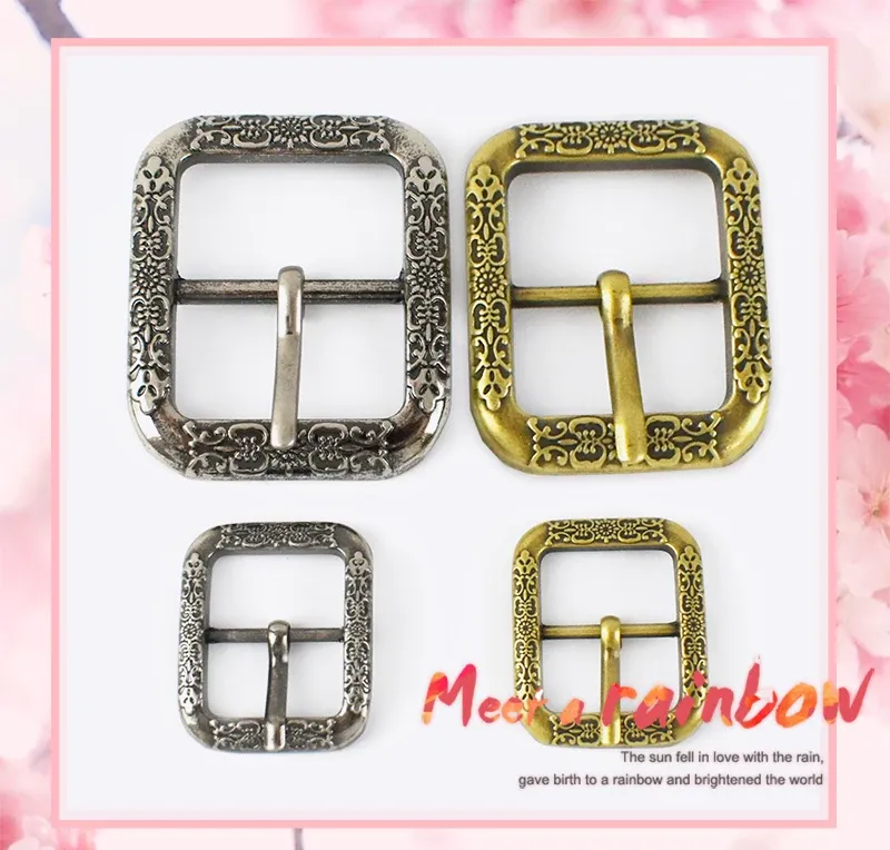 Boucle ceinture laiton argent 20 à 40 mm fermoir décoratif