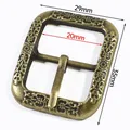 Boucle ceinture laiton argent 20 à 40 mm fermoir décoratif – Couleur YK056-Brass-20mm
