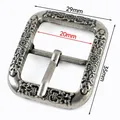 Boucle ceinture laiton argent 20 à 40 mm fermoir décoratif – Couleur YK056-Silver-20mm