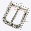 Boucle ceinture laiton argent 20 à 40 mm fermoir décoratif – Couleur YK413-Silver-40mm