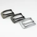 Boucle ceinture métal 35 mm ardillon noir pistolet chrome – 1