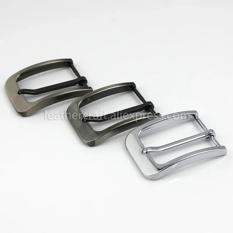 Boucle ceinture métal 35 mm ardillon noir pistolet chrome