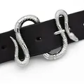 Boucle ceinture métal 40 mm tête serpent argent – 1