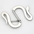 Boucle ceinture métal 40 mm tête serpent argent – 3