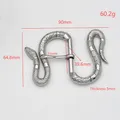 Boucle ceinture métal 40 mm tête serpent argent – 4