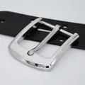 Boucle ceinture zinc 40 mm ardillon unique demi-boucle – Couleur Chrome
