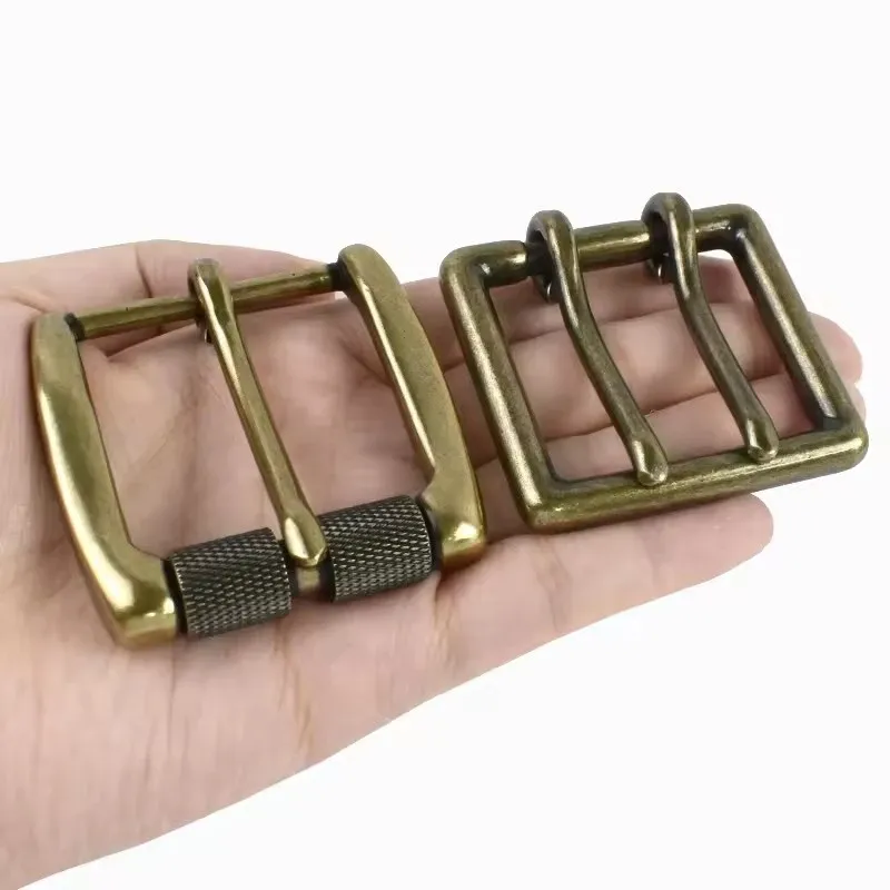Boucle de ceinture laiton 40 mm double ardillon pour cuir