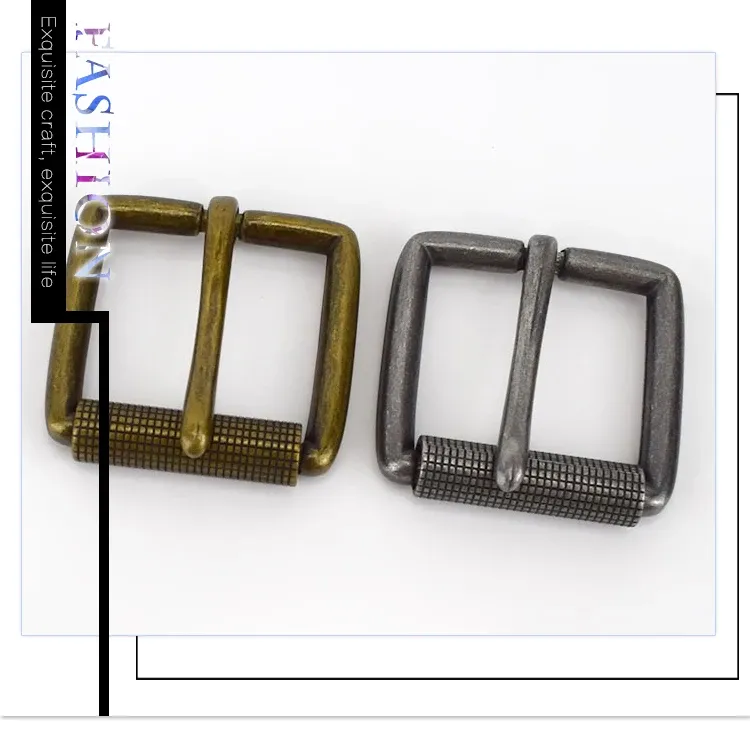 Boucle de ceinture laiton 40 mm double ardillon pour cuir