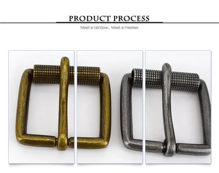 Boucle de ceinture laiton 40 mm double ardillon pour cuir