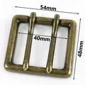 Boucle de ceinture laiton 40 mm double ardillon pour cuir – Couleur XP236-203-41mm