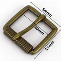 Boucle de ceinture laiton 40 mm double ardillon pour cuir – Couleur YK069-Bronze-40mm
