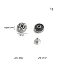 Boutons rivets floraux argentés pour maroquinerie – Couleur 10x5mm old silver