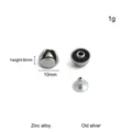 Boutons rivets floraux argentés pour maroquinerie – Couleur 10x6mm old silver
