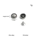 Boutons rivets floraux argentés pour maroquinerie – Couleur 11x4mm old silver